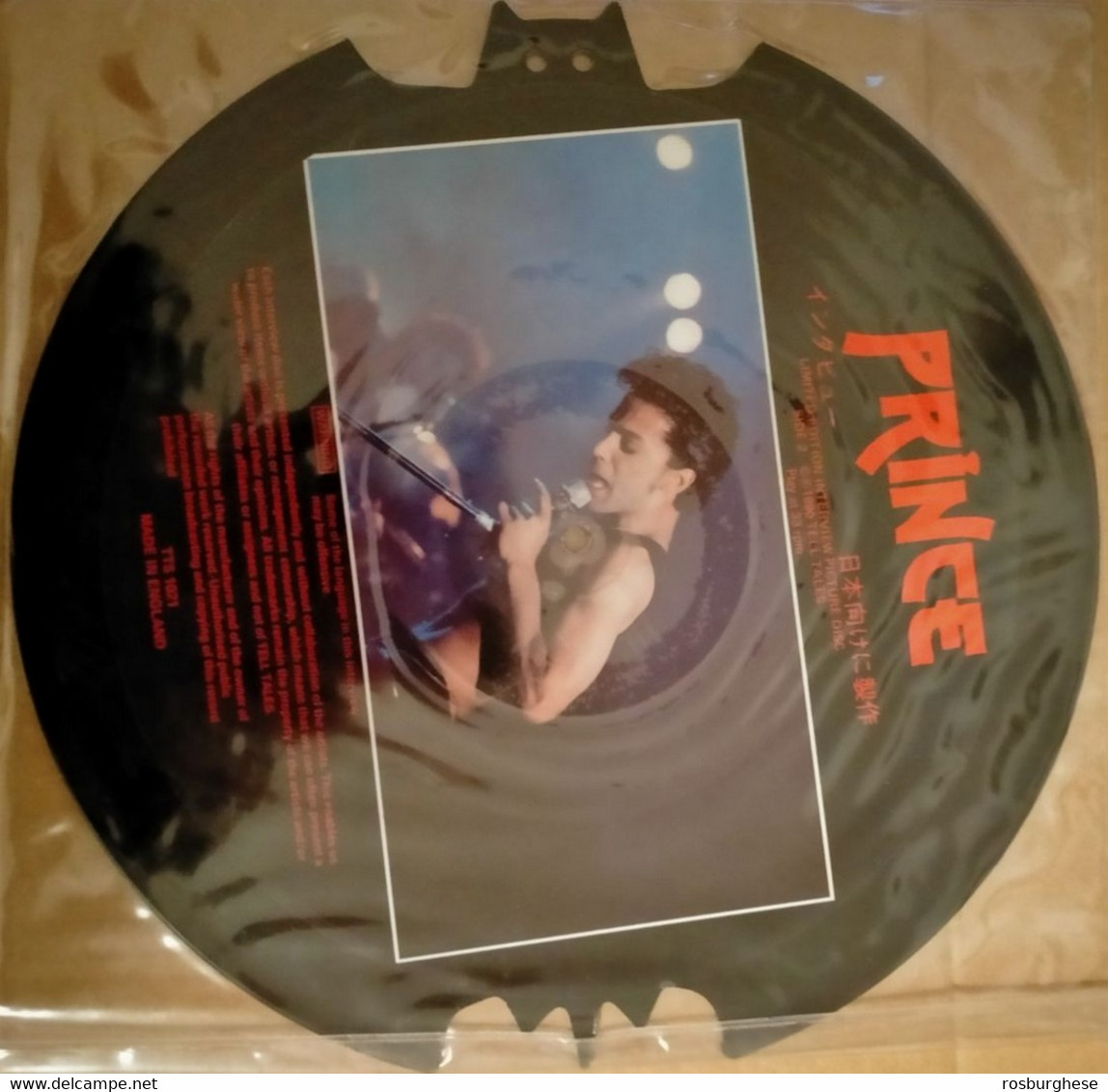 Prince An Interview With Prince 12" VINIKE SHAPE Picture Forma Di Pipistrello - Limited Editions