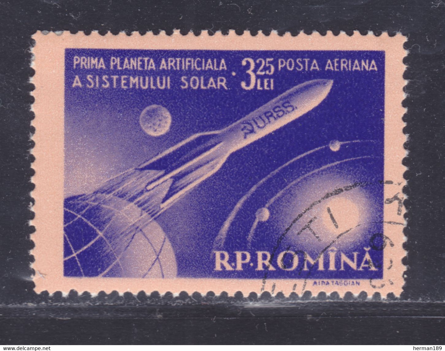 ROUMANIE AERIENS N°   89 ° Oblitéré, Used, TB (D9103) Planète Artificielle Du Soleil Solnik, Cosmos - 1959 - Used Stamps