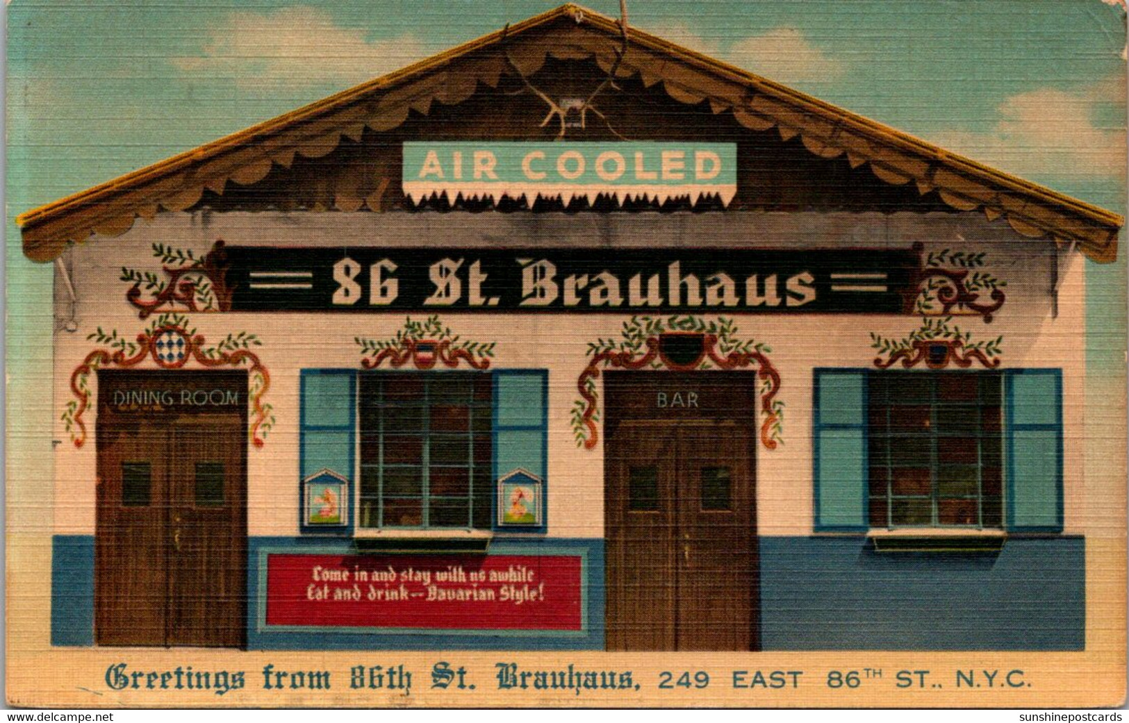 New York City Greetings From 86th Street Brauhaus Bavarian Restaurant - Bars, Hotels & Restaurants