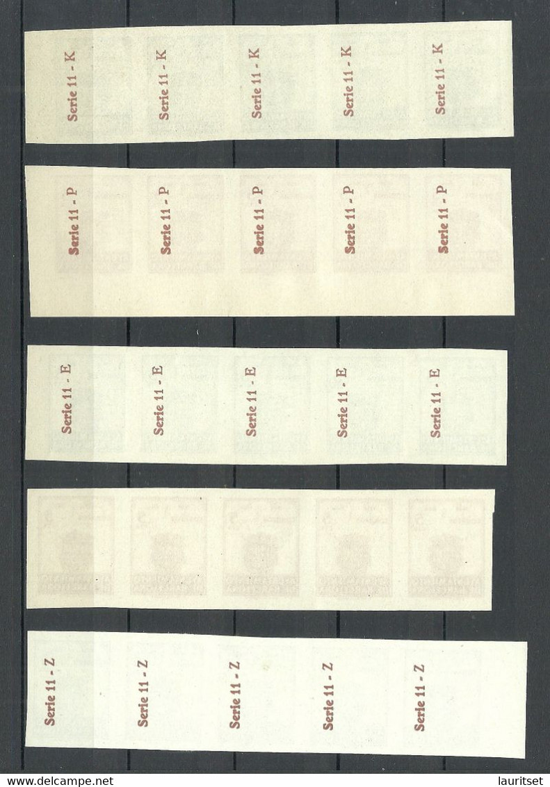 SPAIN Spanien Espana 1944 Ajuntamiento De Barcelona Imperforated Stripes Of 5 MNH PROOFS? - Barcelona