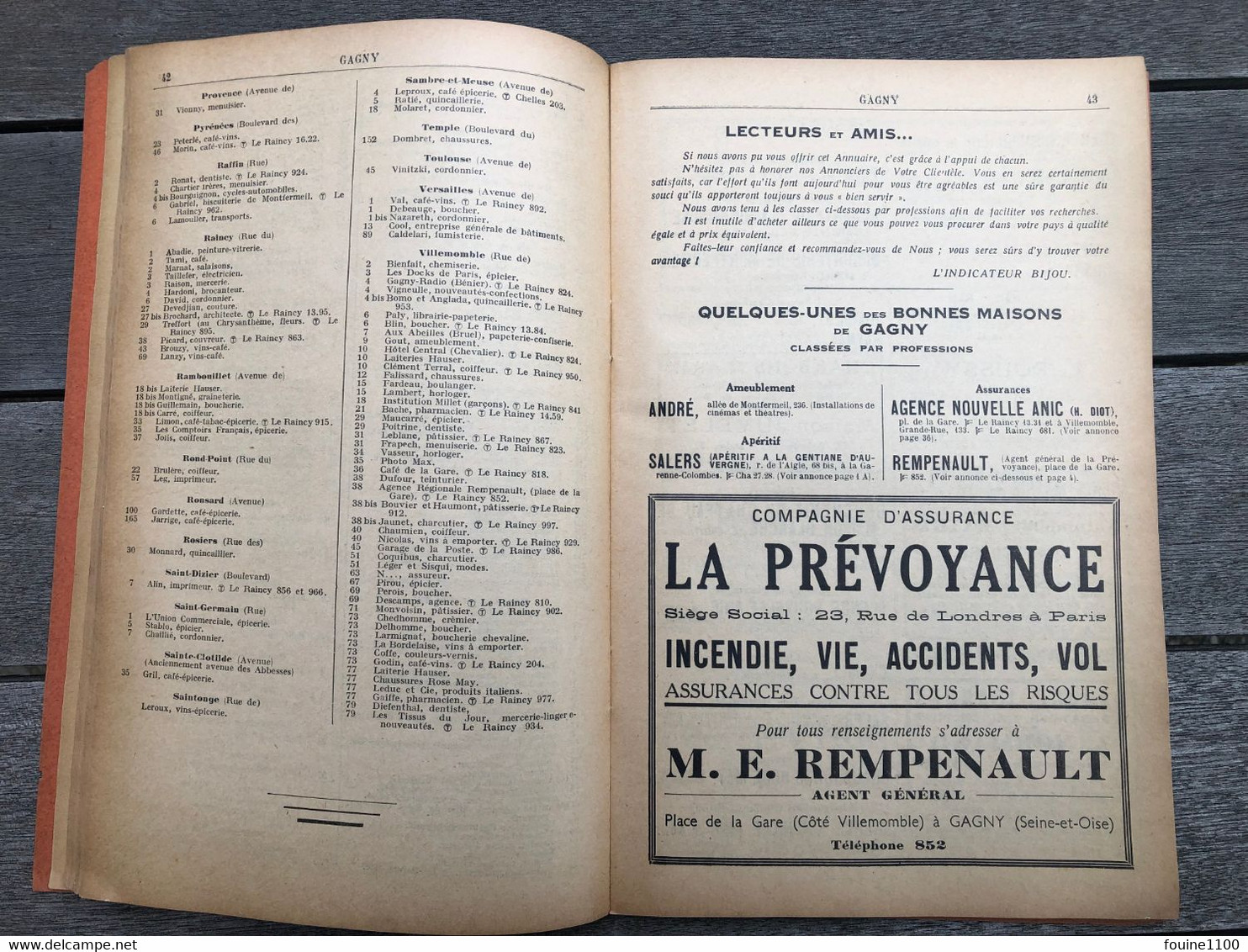 ANNUAIRE LE RAINCY CLICHY SOUS BOIS GAGNY GOURNAY SUR MARNE LIVRY GARGAN MONTFERMEIL NOISY LE GRAND NEUILLY PLAISANCE 93 - Telefoonboeken