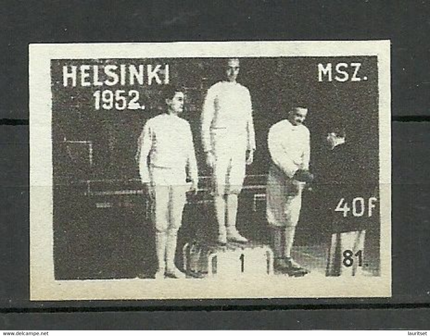 HUNGARY Vignette 1952 Olympic Games Helsinki (*) - Verano 1952: Helsinki