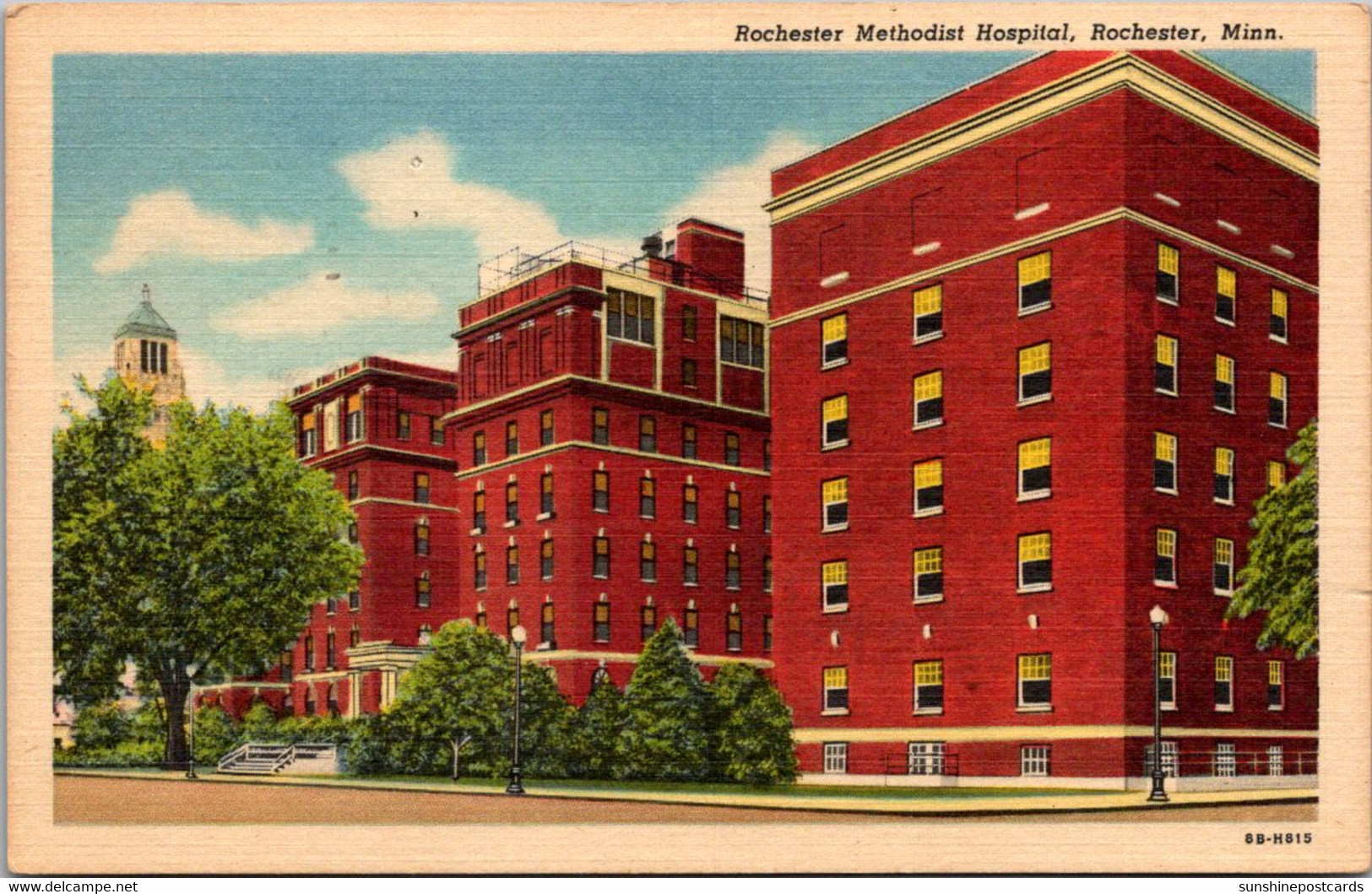 Innesota Rochester Methodist Hospital 1957 Curteich - Rochester