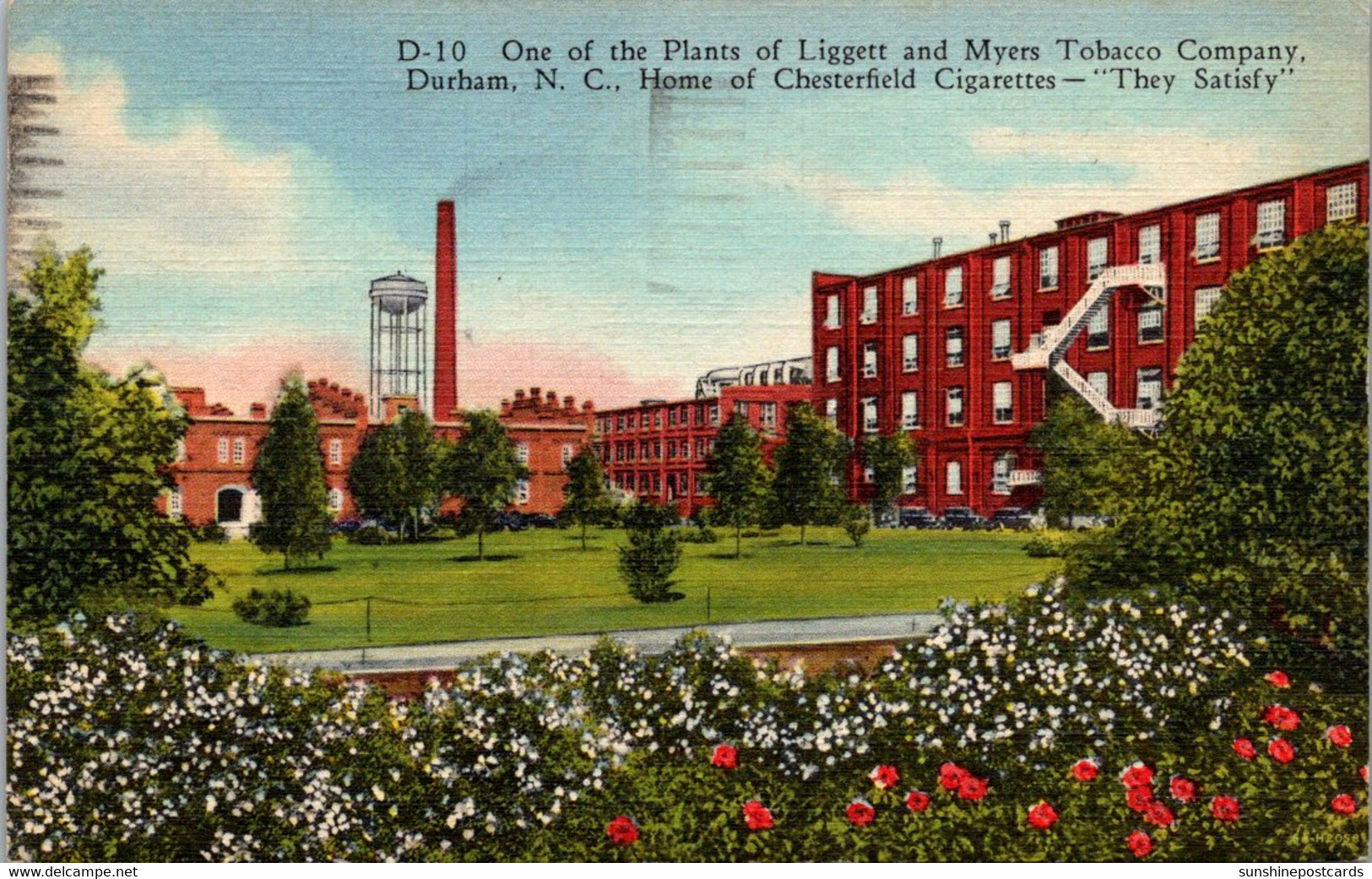 North Carolina Durham One Of The Plants Of Liggett And Myers Tobacco Company Home Of Chesterfield Cigarettes 1946 Curtei - Durham
