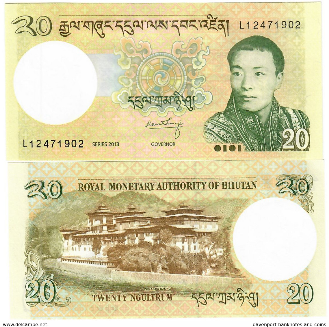 Bhutan 20 Ngultrum 2013 UNC - Bhoutan