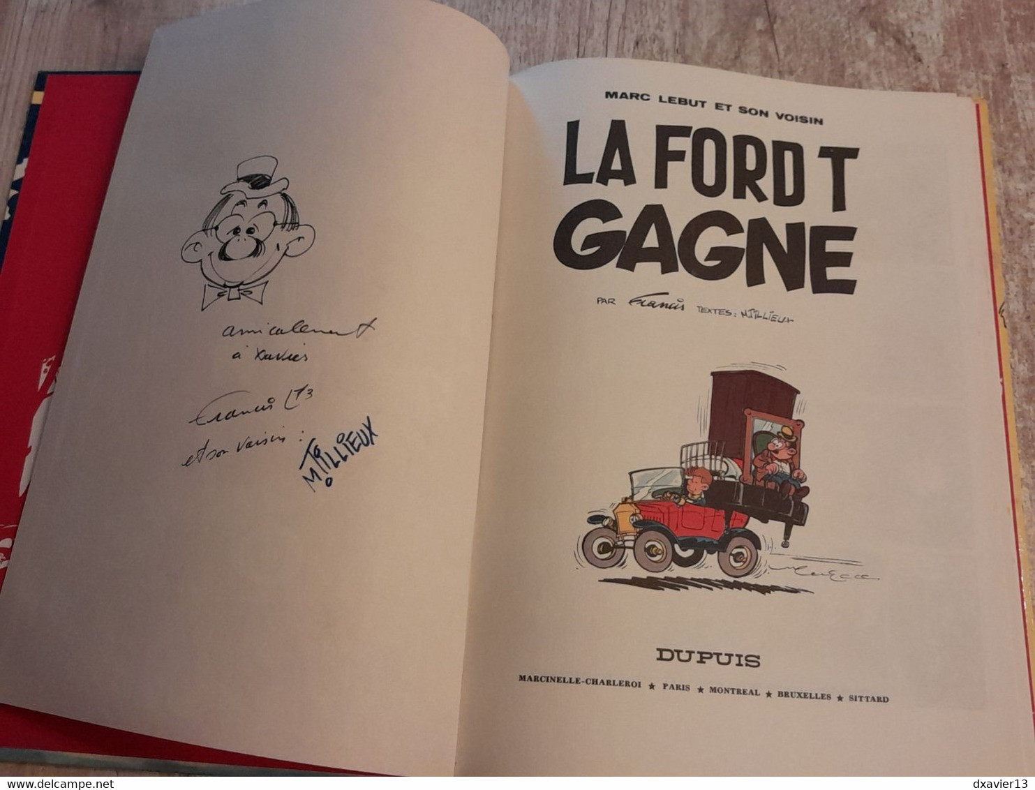 Bande Dessinée Dédicacée - Marc Lebut Et Son Voisin 6 - La Ford T Gagne (1972) - Dédicaces
