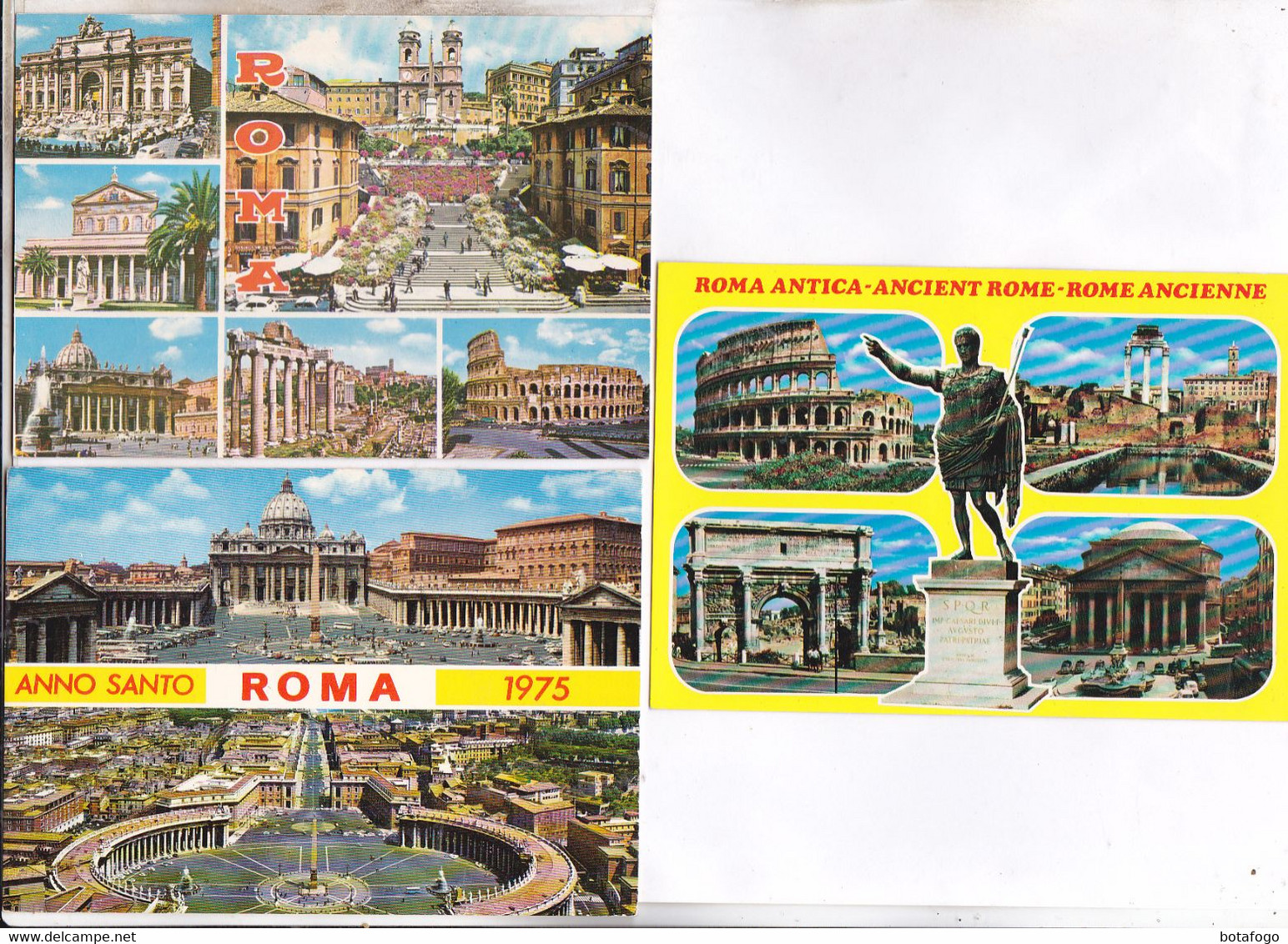 3 CPM ROMA (voir Timbres) - Collections & Lots