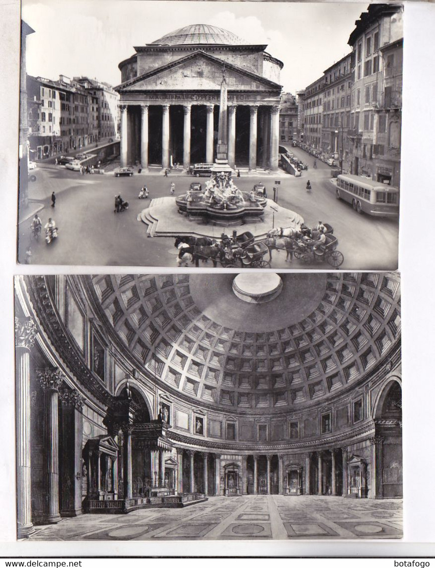 2 CPM PHOTO  ROMA  PANTHEON - Collections & Lots