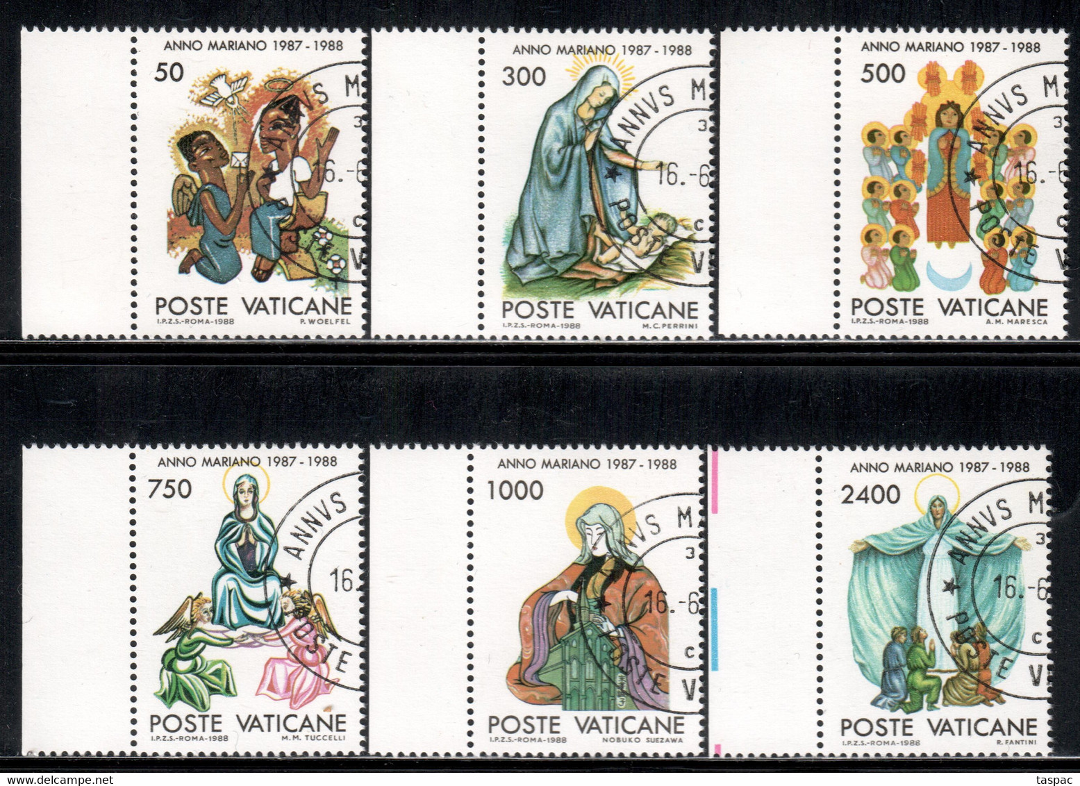 Vatican 1988 Mi# 940-945 Used - Marian Year - Used Stamps