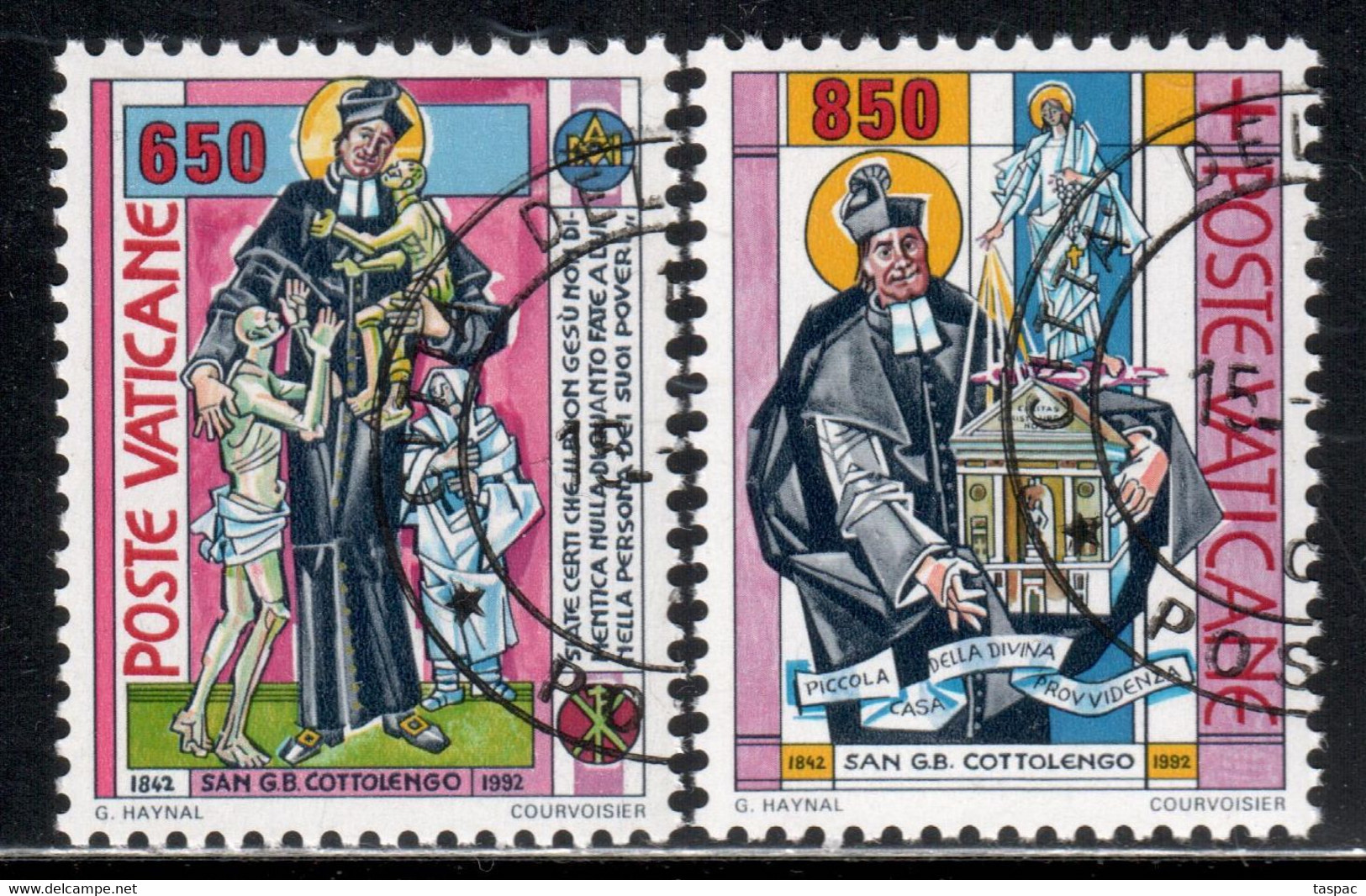 Vatican 1992 Mi# 1058-1059 Used - St. Giuseppe Benedetto Cottolengo - Used Stamps