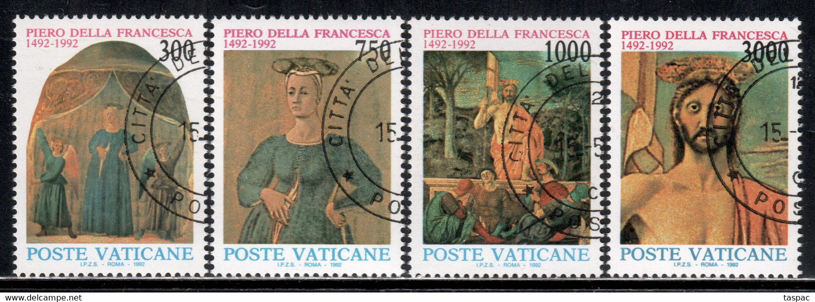 Vatican 1992 Mi# 1060-1063 Used - Piero Della Francesca / Frescoes - Oblitérés