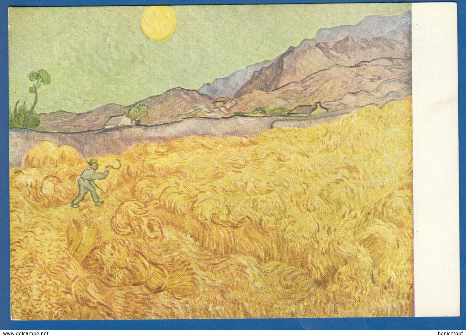 Malerei; Van Gogh Vincent; Wheatfield With Reaper - Van Gogh, Vincent