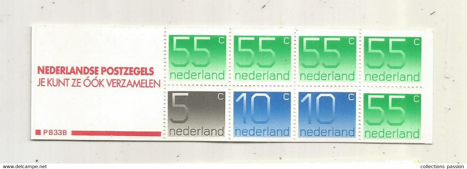 Carnet De 8 Timbres, NEDERLAND,  Neufs , 2 Scans - Carnets Et Roulettes