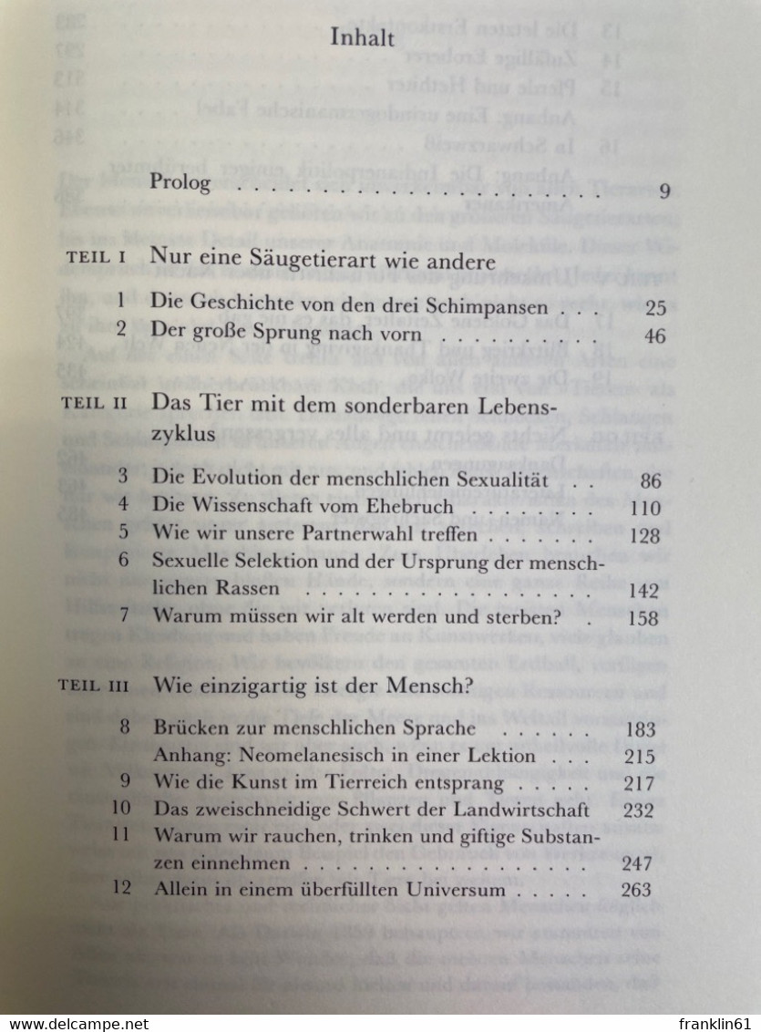 Der Dritte Schimpanse : Evolution Und Zukunft Des Menschen. - Dieren