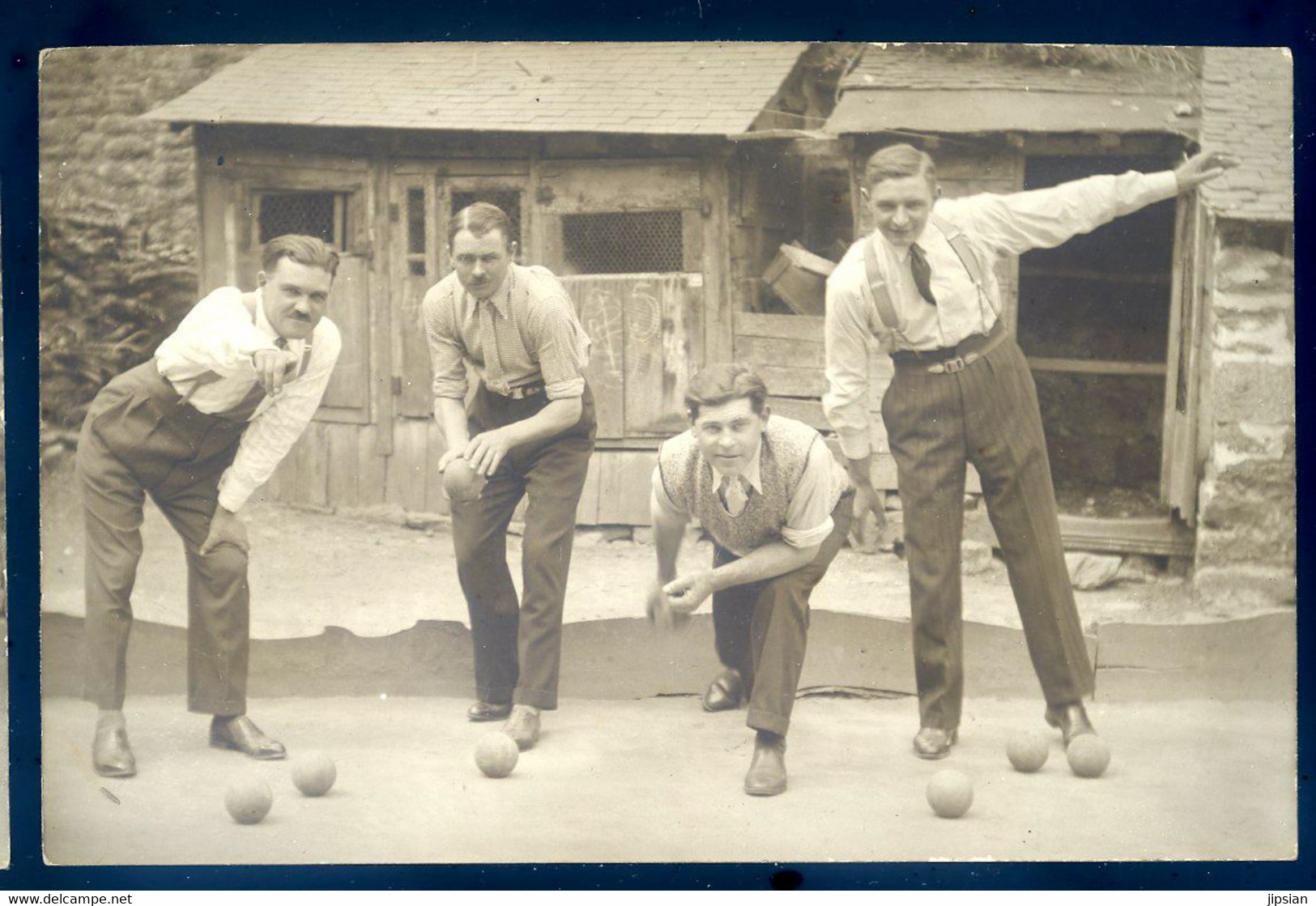 Cpa Carte Photo Joueur De Boules    LANR20 - Juegos