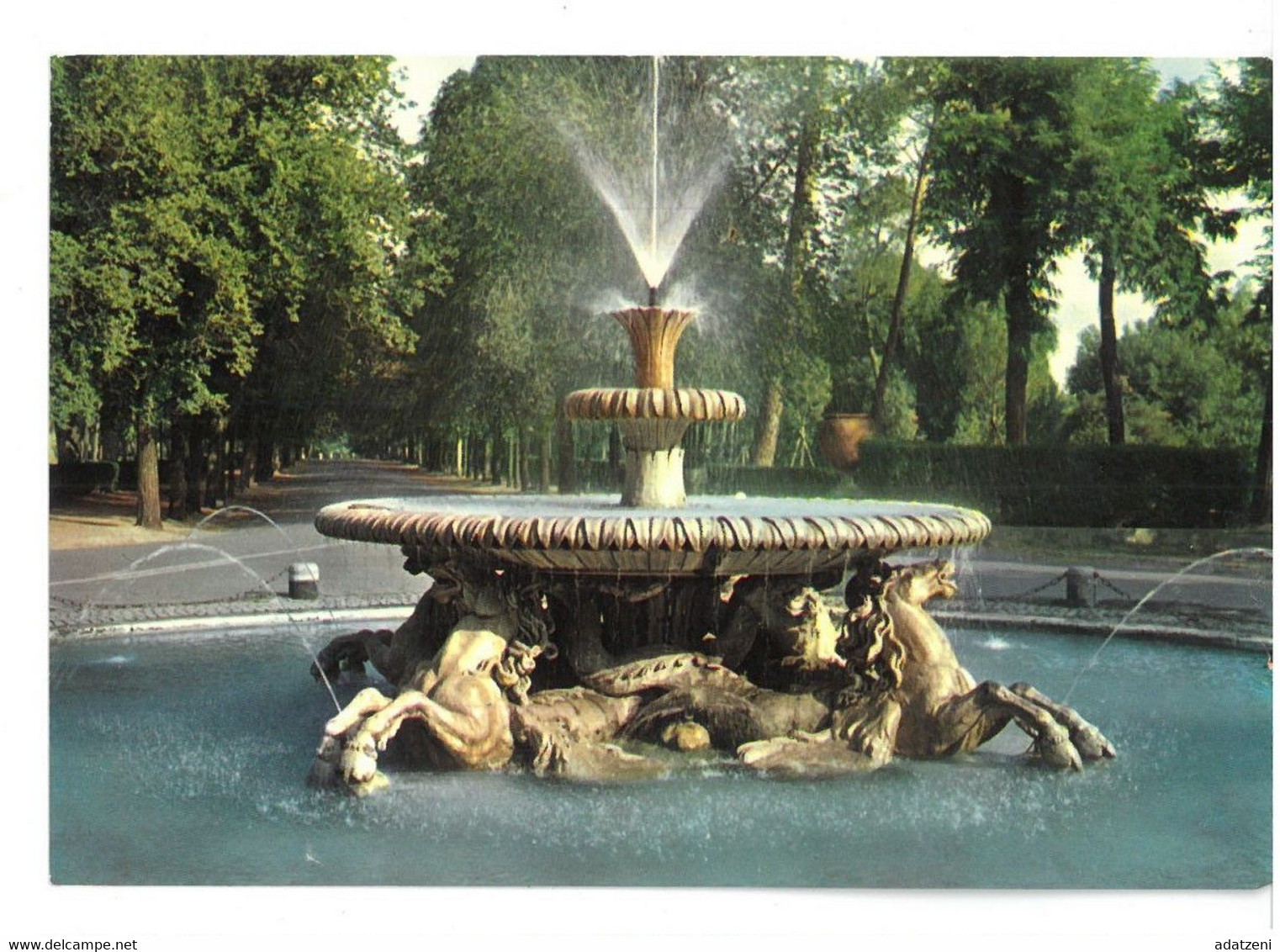 BR2564 Roma Villa Borghese Fontana Dei Cavalli Marini Viaggiata 1970 Verso Rieti - Parques & Jardines