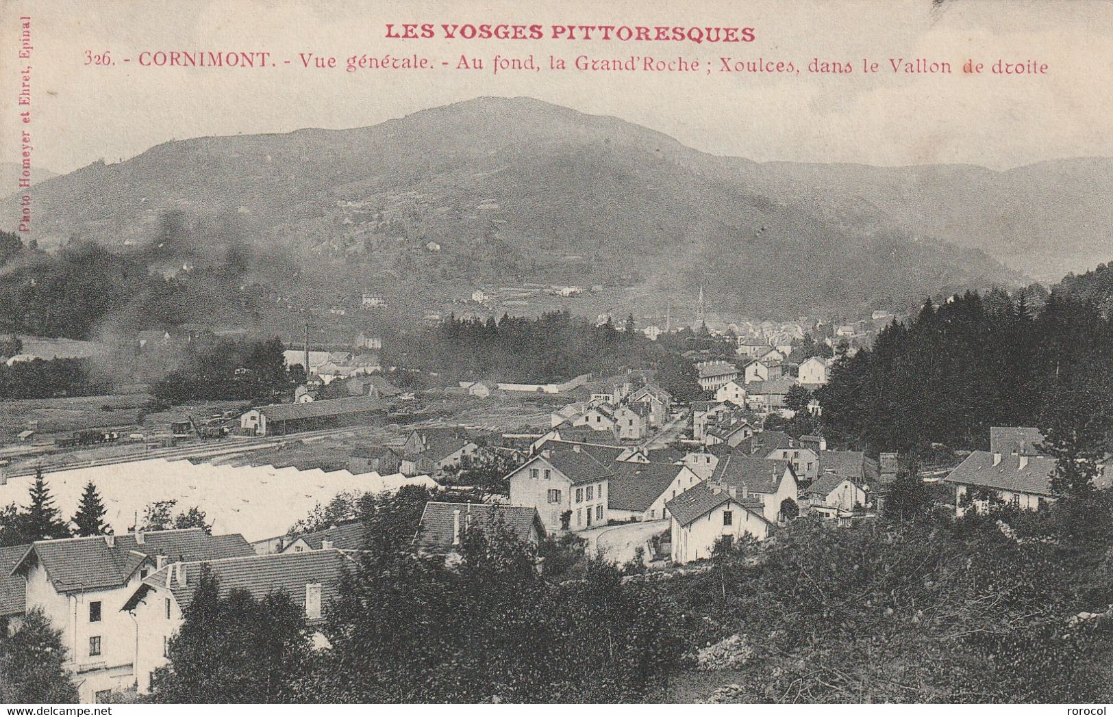 CP LES VOSGES PITTORESQUES CORNIMONT Vue Générale Au Fond La Grand'Roche : Xoulces, Dans Le Vallon De Droite - Cornimont