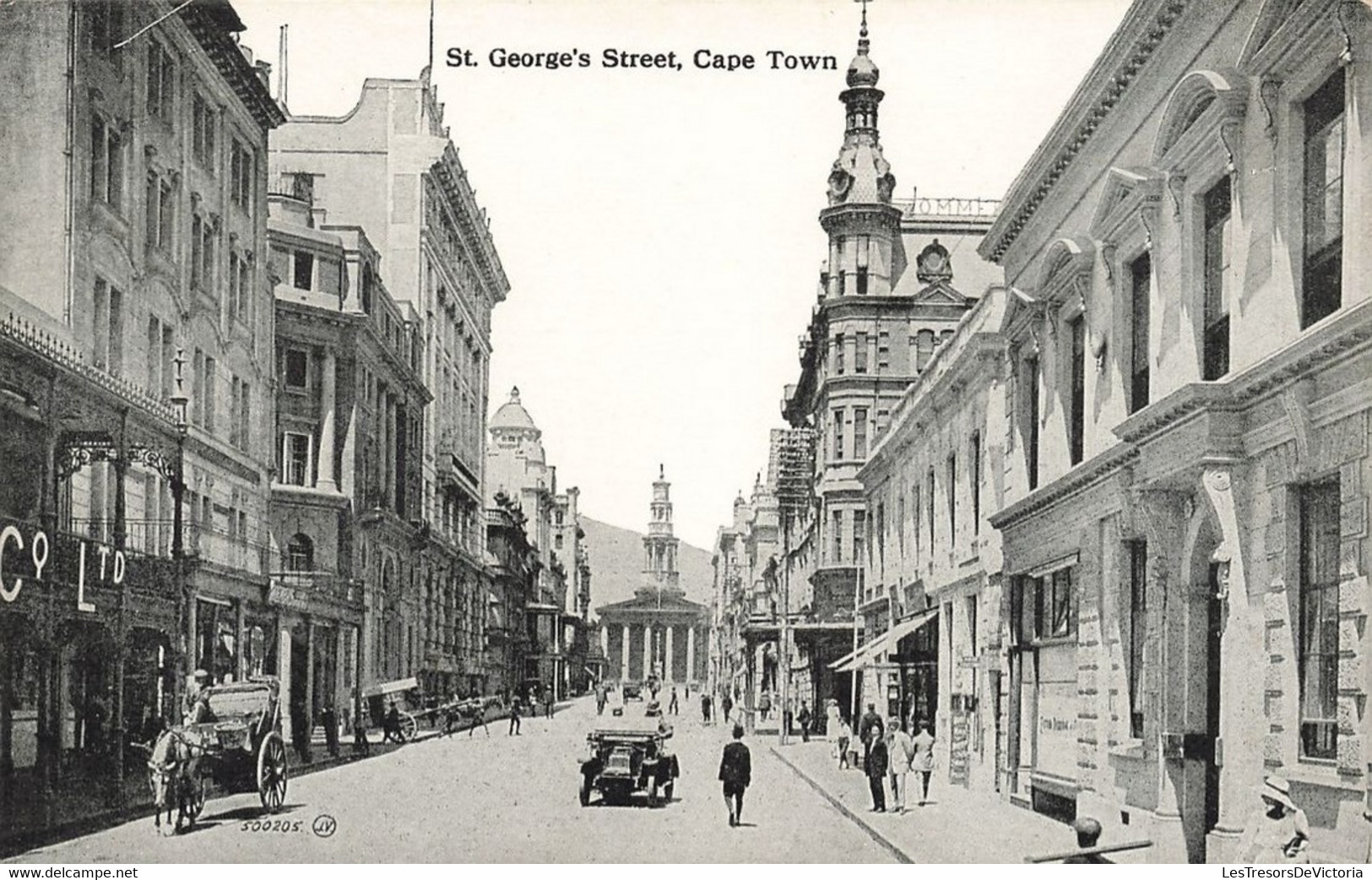 CPA - Afrique Du Sud - St Georges Street - Cape Towm - Edit. The Valentine & Sons - Animé - Automobile - Zuid-Afrika