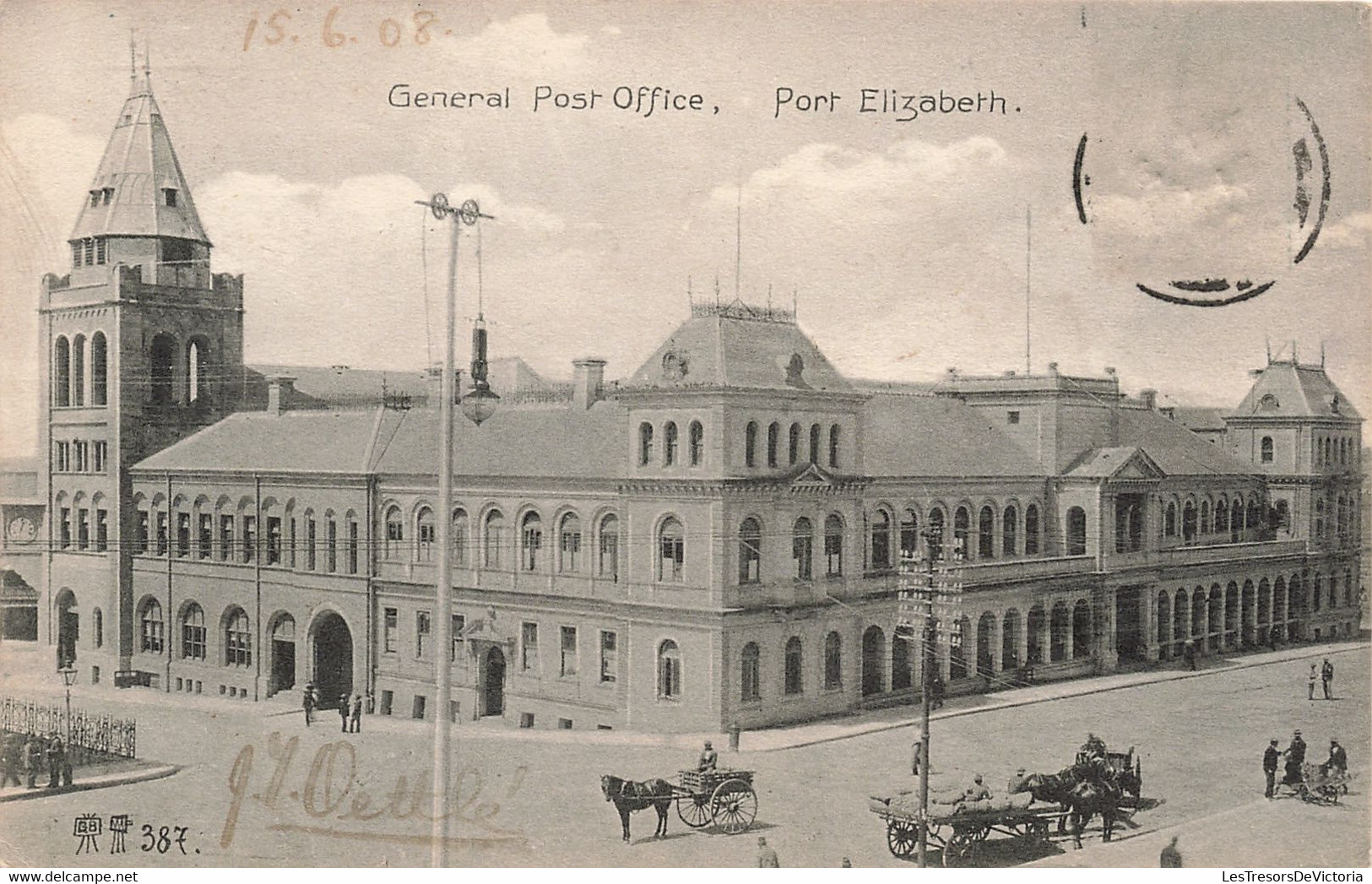 CPA - Afrique Du Sud - General Post Office - Port Elizabeth - Edit. G.B. & Co - Animé - Charette - Cheval - Südafrika