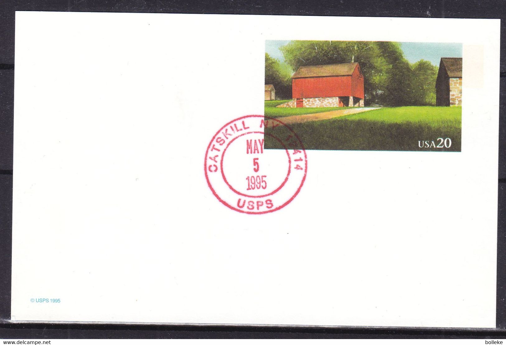 Etats Unis - Carte Postale De 1995 - Entier Postal - Oblit Catskill - Chats  ? - - 1981-00