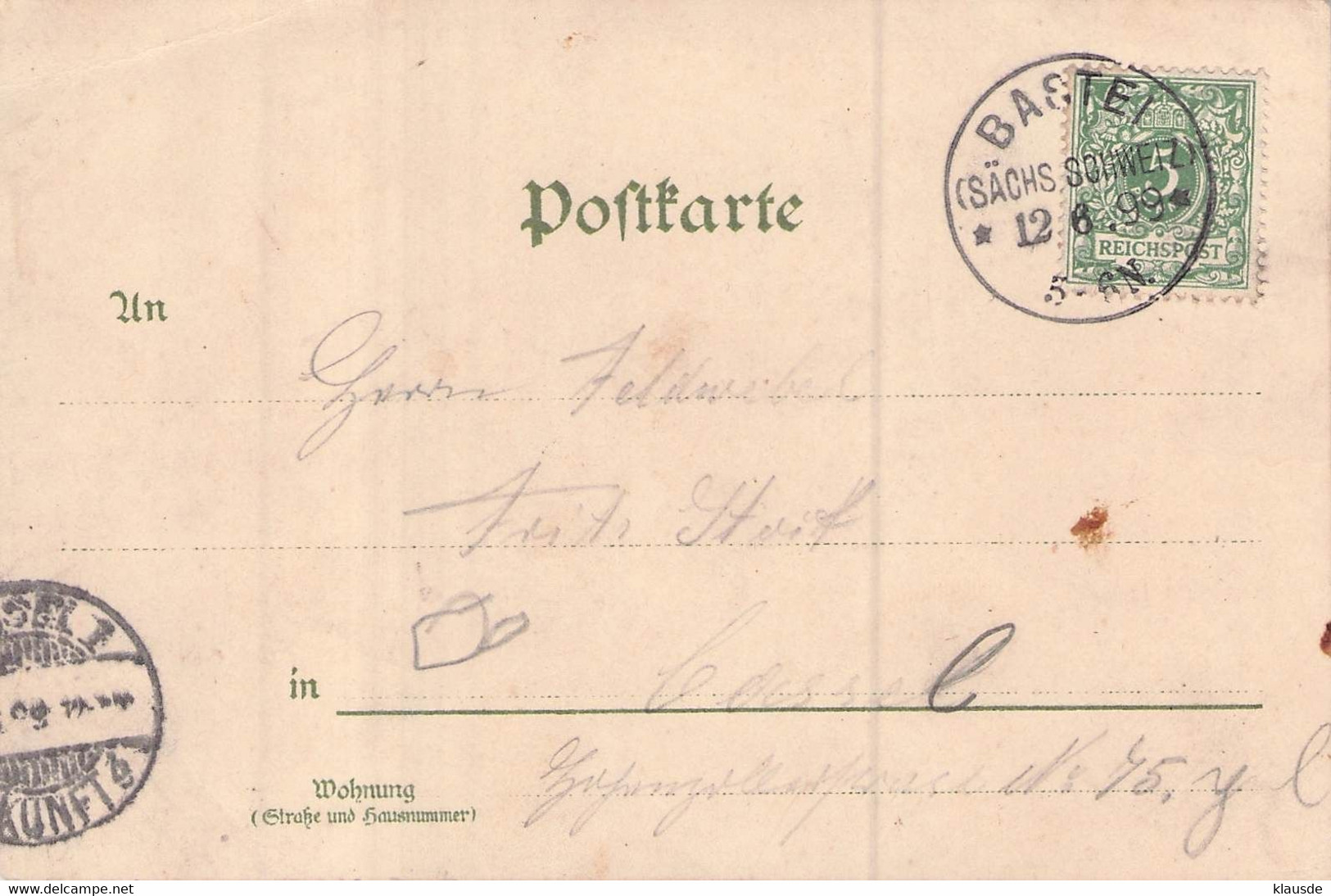 Gruß Von Der Bastei (sächs.schweiz) Mehrbild Litho AKS 1899 - Bastei (sächs. Schweiz)