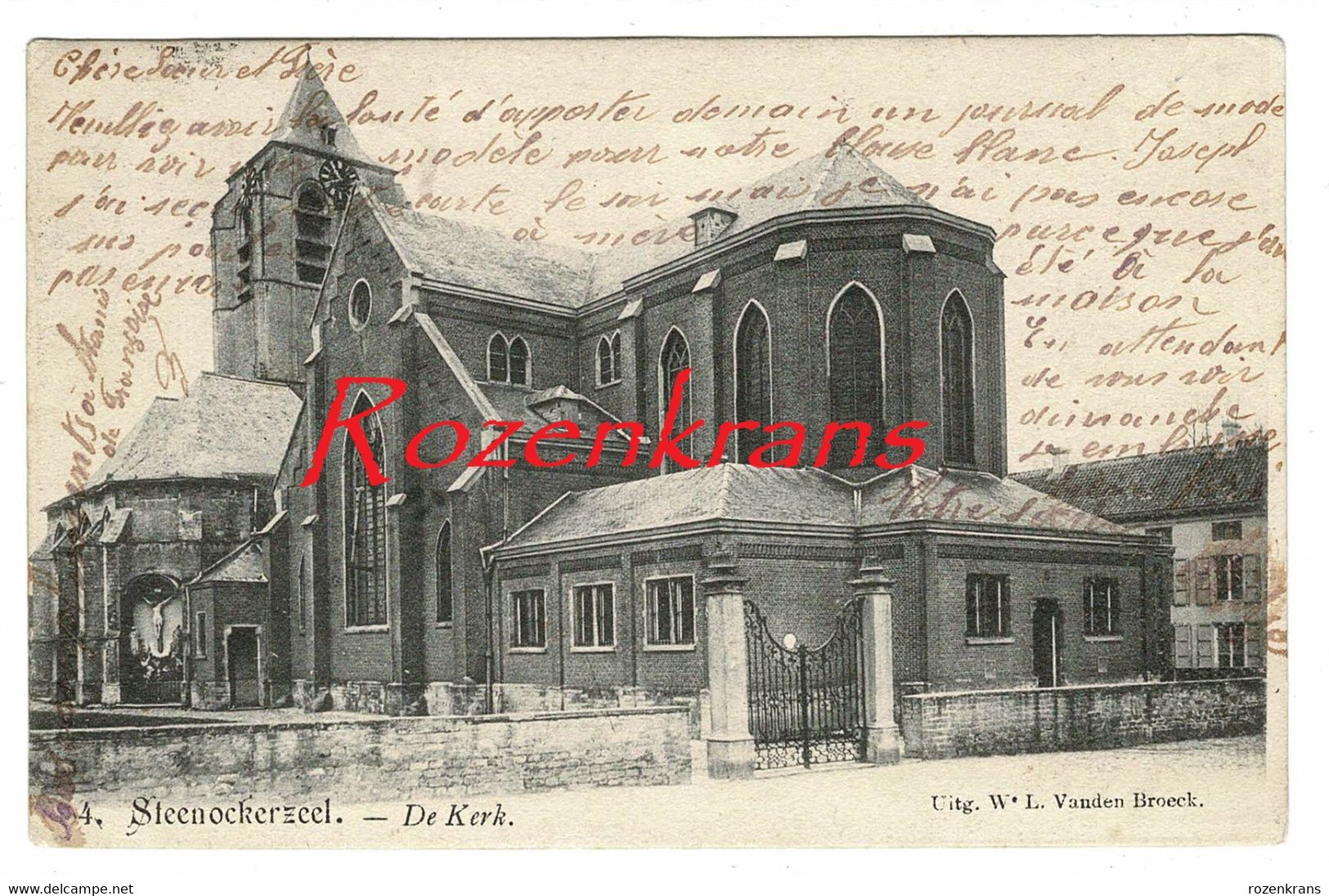 Steenokkerzeel Steenockerzeel De Kerk 1905 Vroege Kaart ZELDZAAM - Steenokkerzeel