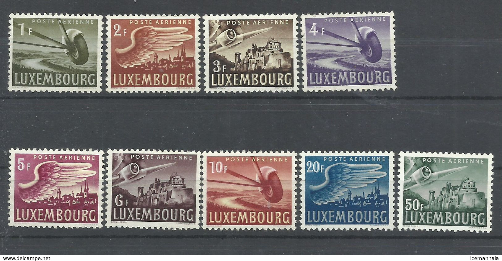 LUXEMBURGO  YVERT   AEREO    7/15    **/* - Unused Stamps