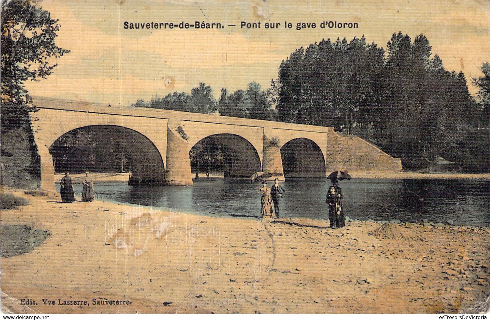 CPA - FRANCE - 64 - SAUVETERRE DE BEARN - Pont Sur La Gave D'Oloron - Edit Vve Lasserre - Sauveterre De Bearn