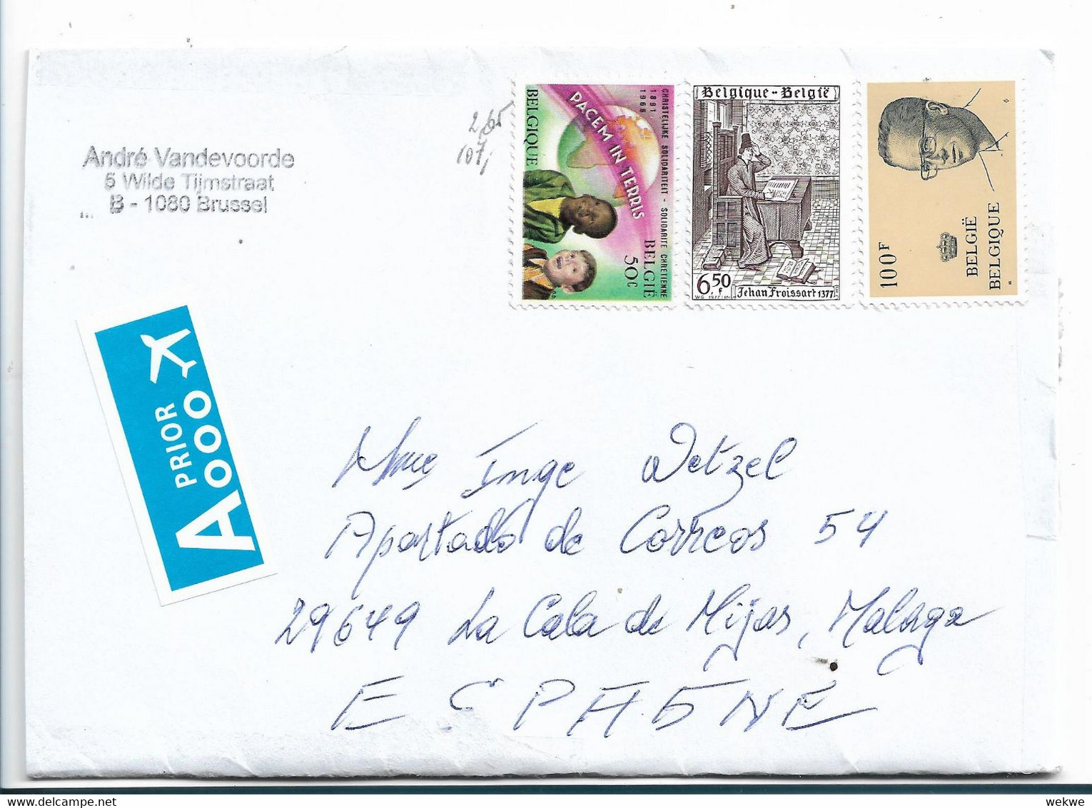 BELGIEN 465a / Mischfrankatur 2023 - Lettres & Documents