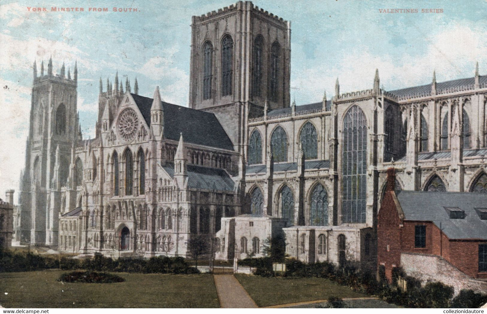 YORK - YORK MINSTER FROM SOUTH - VALENTINES SERIES - CARTOLINA FP SPEDITA NEL 1903 - York