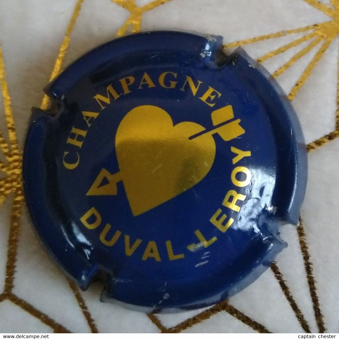 PLAQUE DE MUSELET DE CHAMPAGNE " DUVAL LEROY N°28a - COEUR OR " - Duval-Leroy