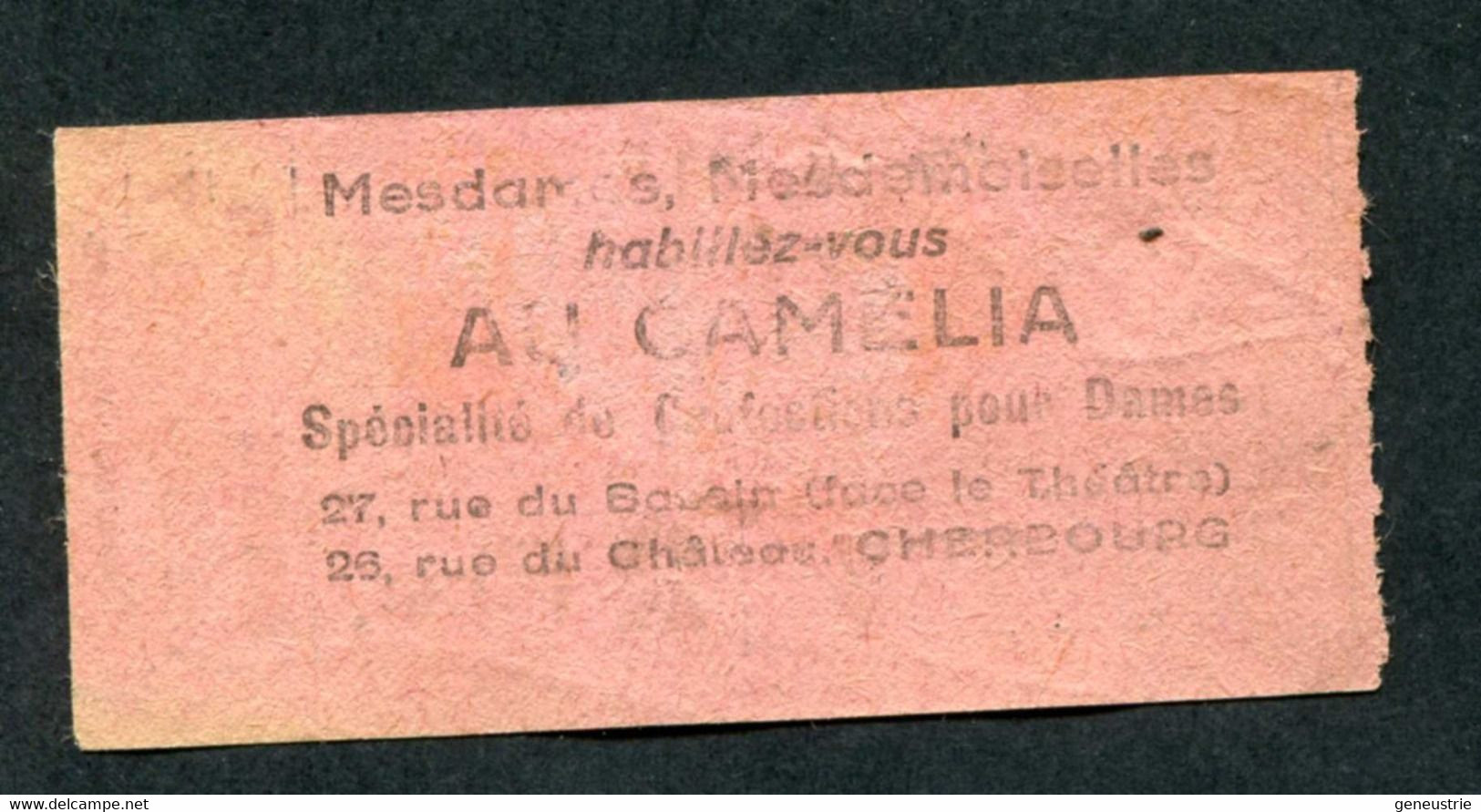 Ticket Billet De Bus De Cherbourg Et Sa Région Vers 1920 "SAM - Société Automobile De La Manche / Deux Sections / 2 Frs" - Europa