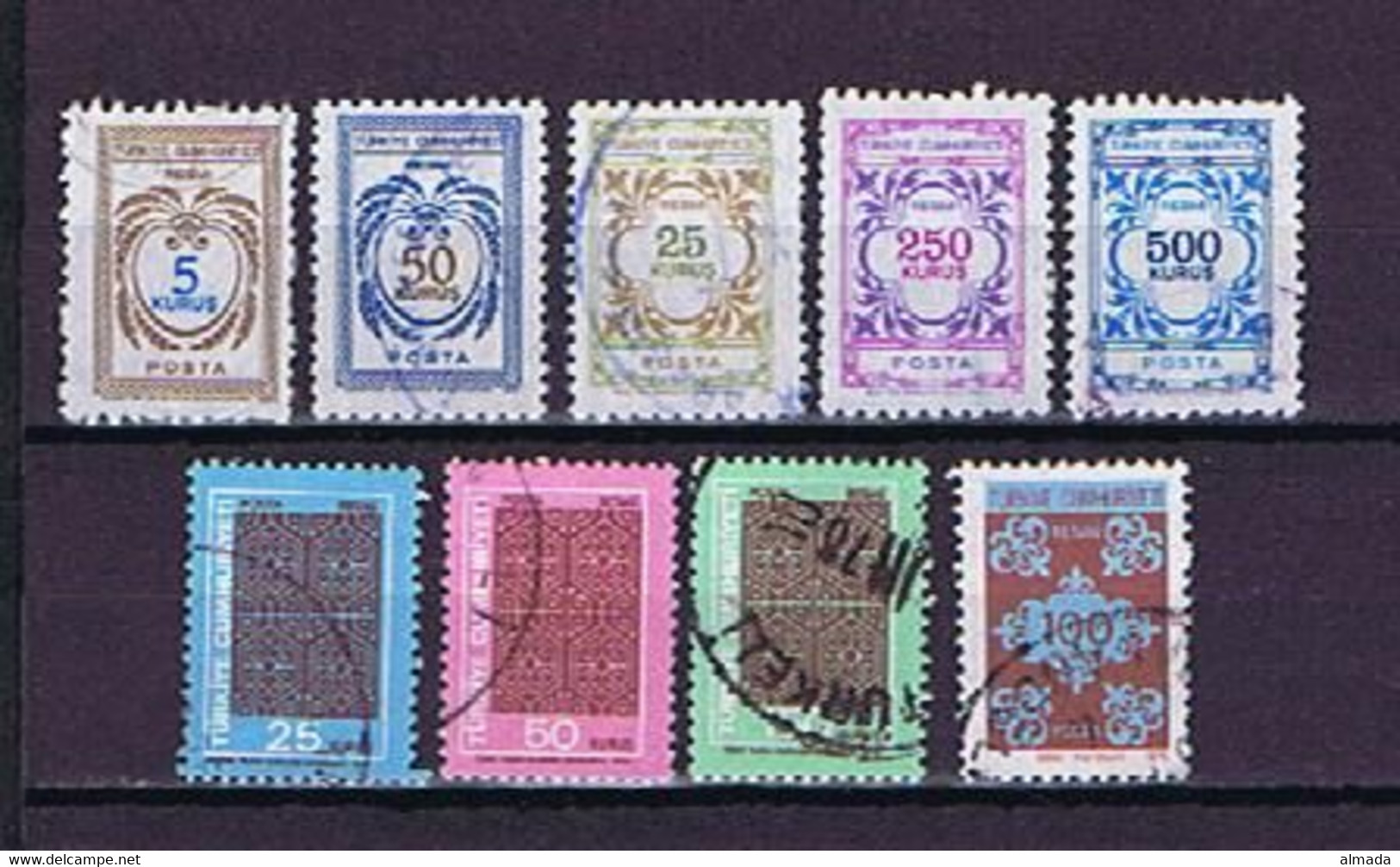 Türkei, Turkey 1971-1975: Officials, 9 Diff. Used, 9 Versch. Gestempelt - Official Stamps