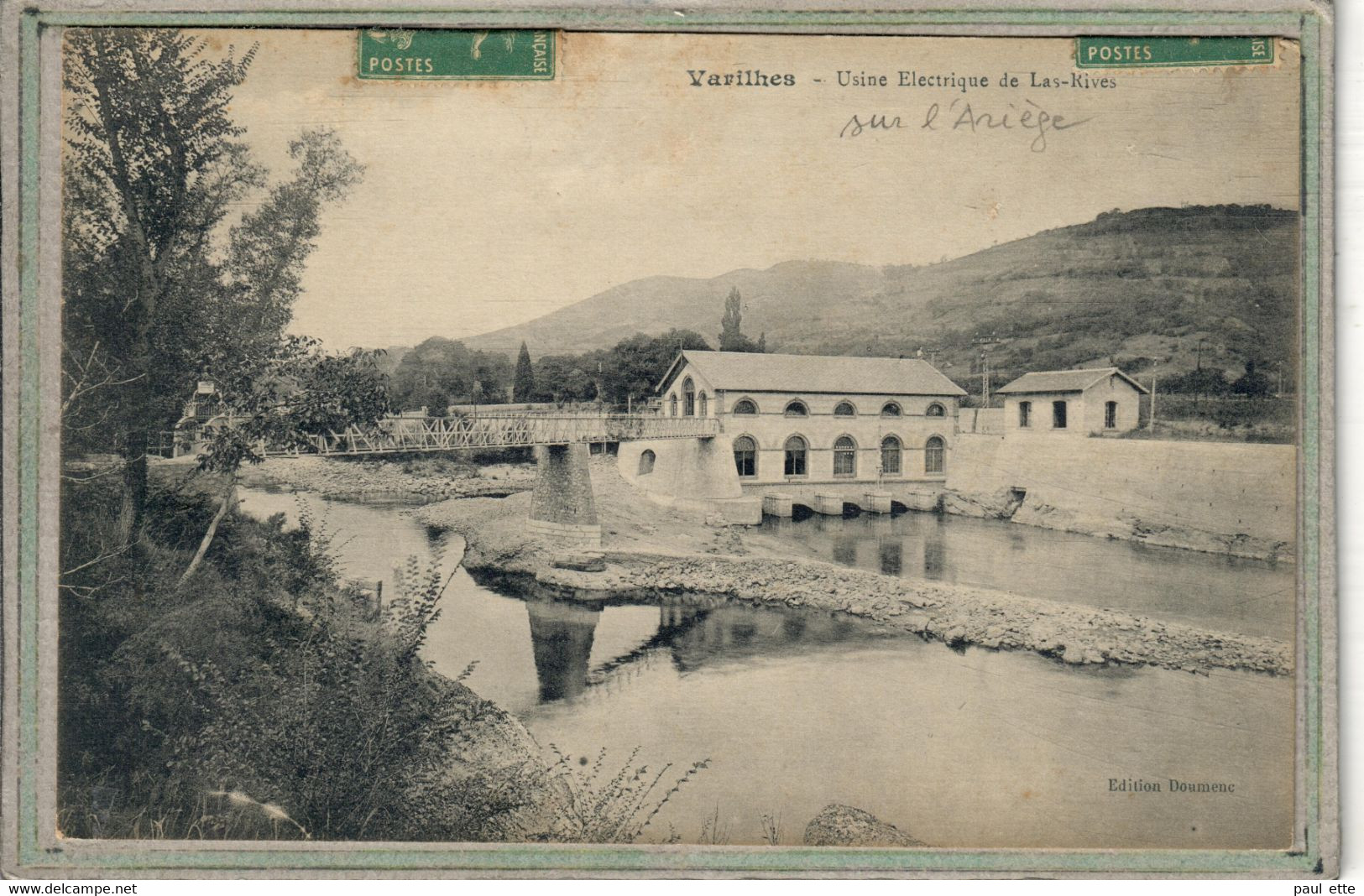 CPA - (09) VARILHES - Aspect De L'Usine Electrique De Las-Rives Sur L'Ariège En 1910 - Varilhes