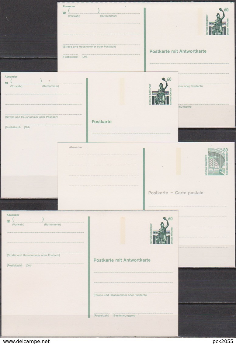 BRD Ganzsache 1989/90 Mi.Nr. P 143I,144,145,146 **  Ungelaufen  (d 4705 )günstige Versandkosten - Postkarten - Ungebraucht
