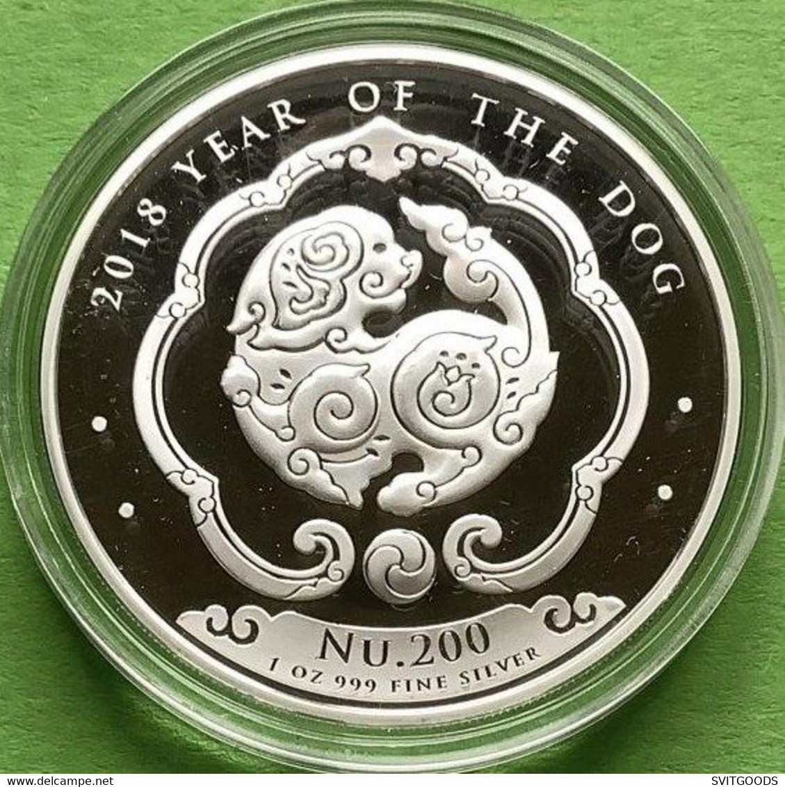 Bhutan 200 Ngultrum 2018 Lunar Calendar - Hour Of The Dog (silver 999, 1 Ounce) - Bhutan