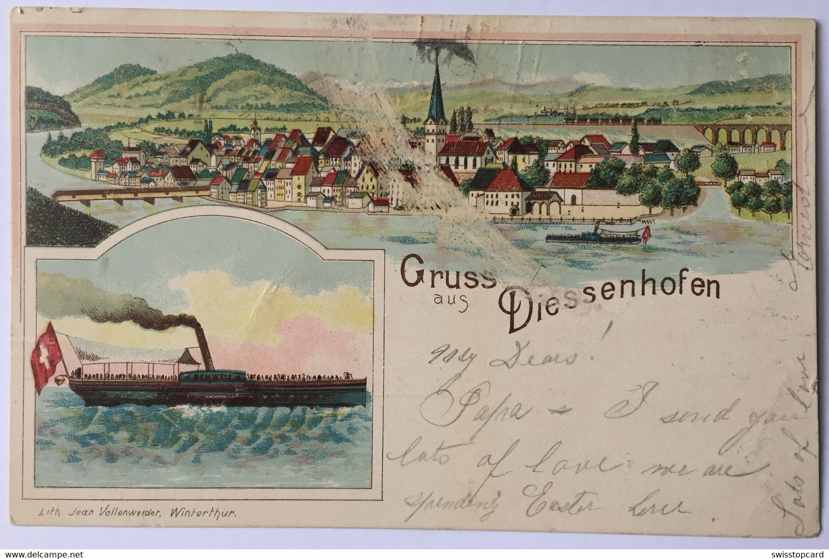 LITHO Gruss Aus DIESSENHOFEN 1900 - Diessenhofen