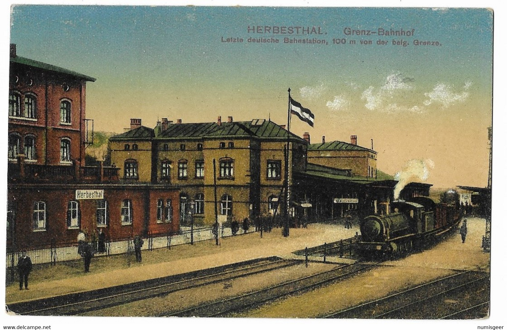 HERBESTHAL  --  Grenz-Bahnhof ( Train à Vapeur ) - Welkenraedt