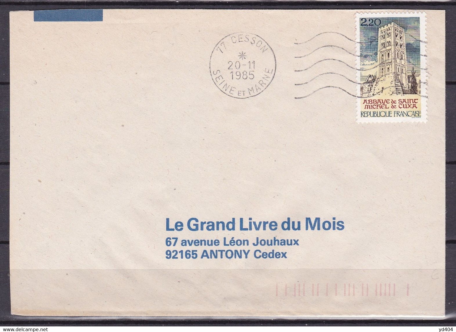 FR7580C- FRANCE – 1985 – ST MICHEL-DE-CUXA ABBEY - Y&T # 2351a - Lettres & Documents