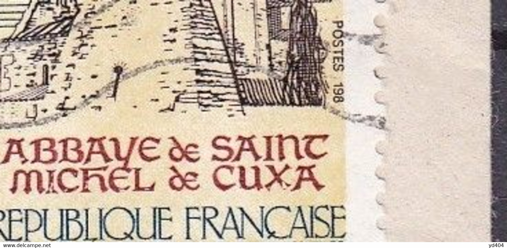 FR7580C- FRANCE – 1985 – ST MICHEL-DE-CUXA ABBEY - Y&T # 2351a - Lettres & Documents