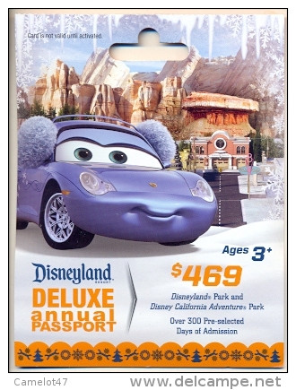 Disneyland Resort,  Anaheim, CA., U.S.A.  Admission Ticket  Card On Its Backer # Dt-175a - Toegangsticket Disney