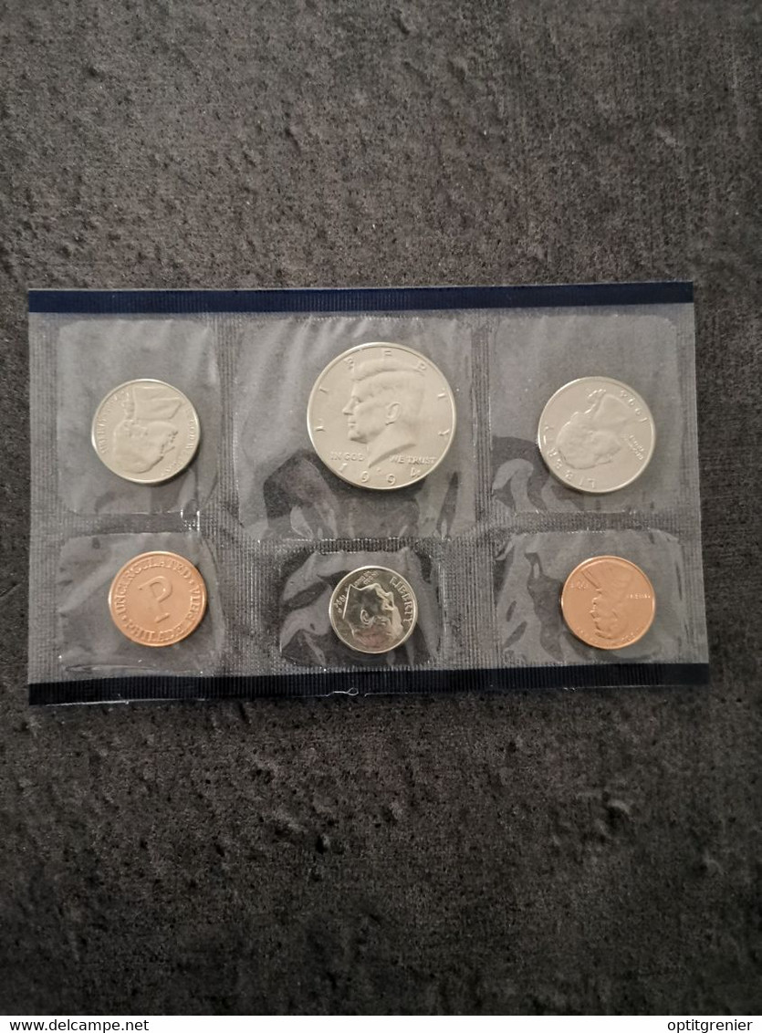 SET MONNAIES BU USA 1994 P PHILADELPHIE USA SCELLEES UNC HALF DOLLAR KENNEDY & CENTS - Münzsets