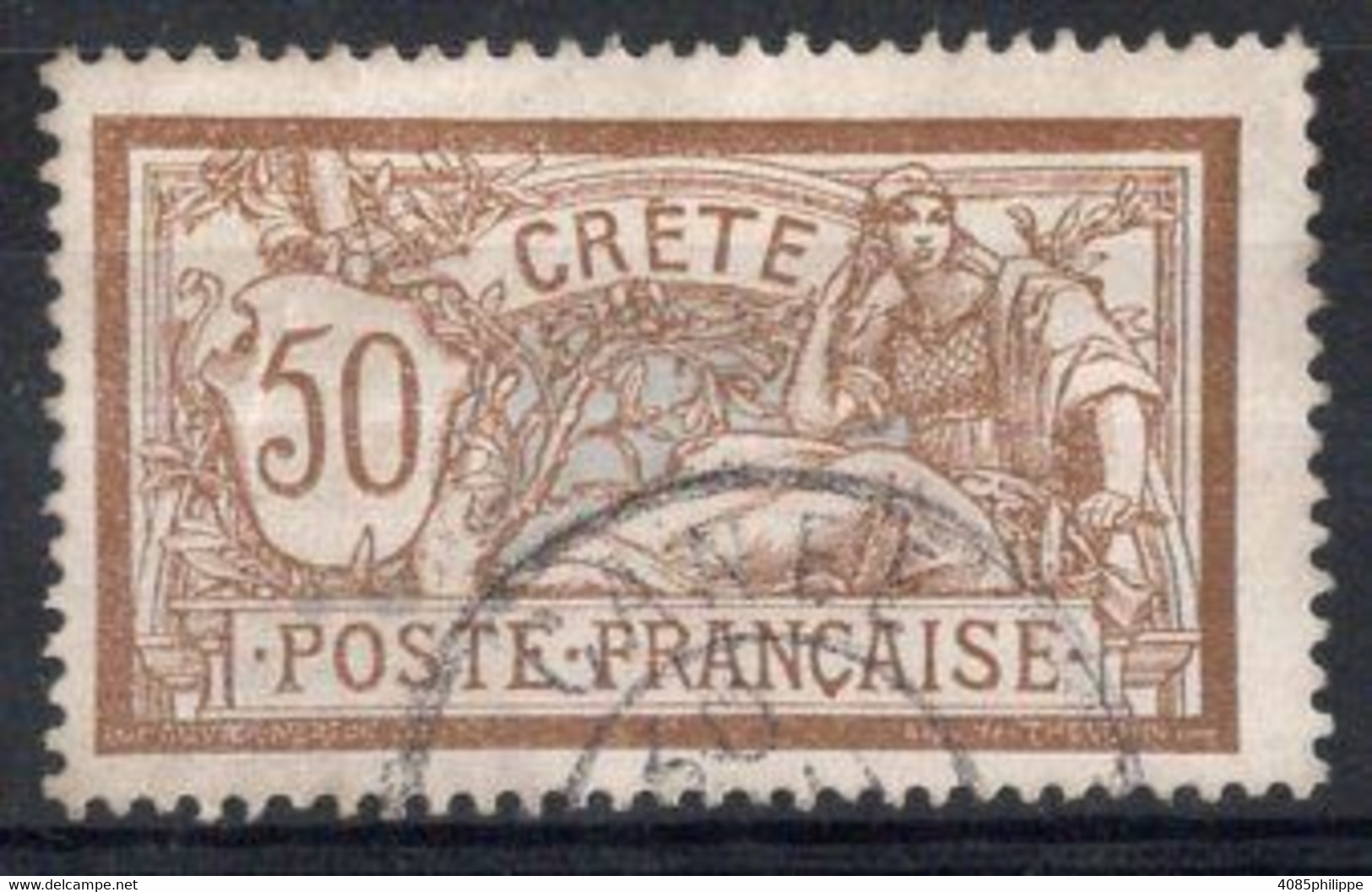 CRETE Timbre Poste N°12 Oblitéré TB Cote : 14€00 - Used Stamps