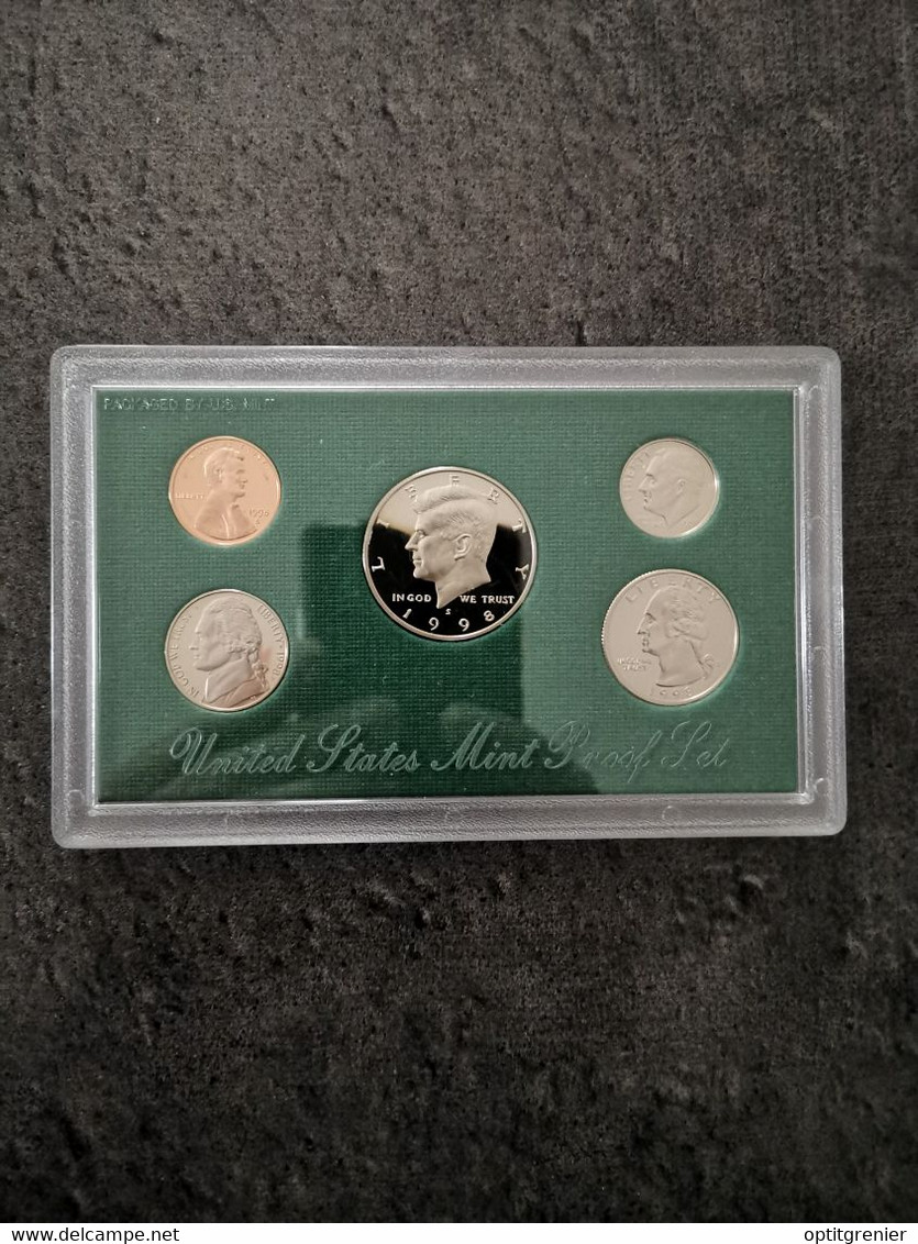 SET COFFRET BE USA 1998 S SAN FRANCISCO USA UNC PROOF HALF DOLLAR KENNEDY & CENTS - Münzsets