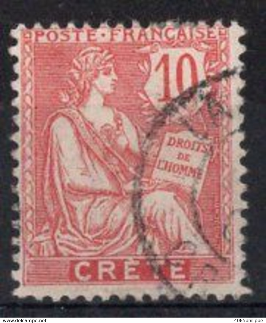 CRETE Timbre Poste N°6  Oblitéré TB Cote : 2€50 - Used Stamps