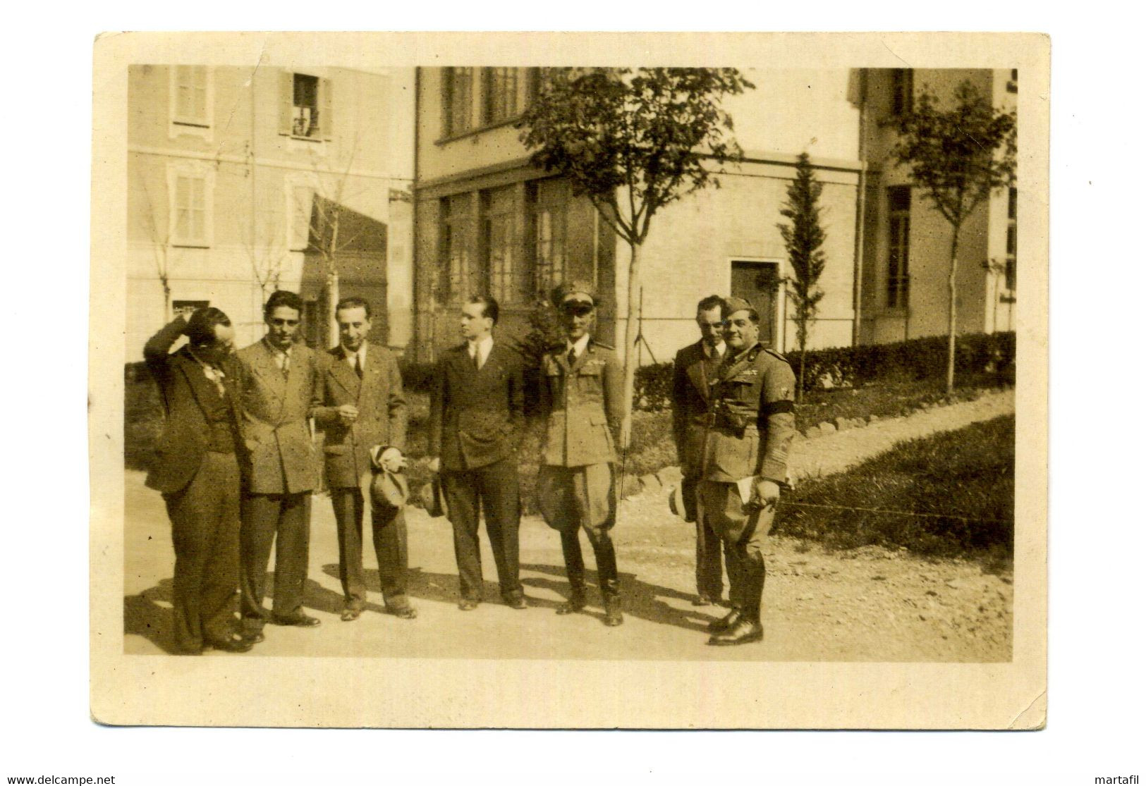 Fotografia, Foto - 1938 Caserma R.E. Regg. Artiglieria, Con Colonnello - Oorlog, Militair