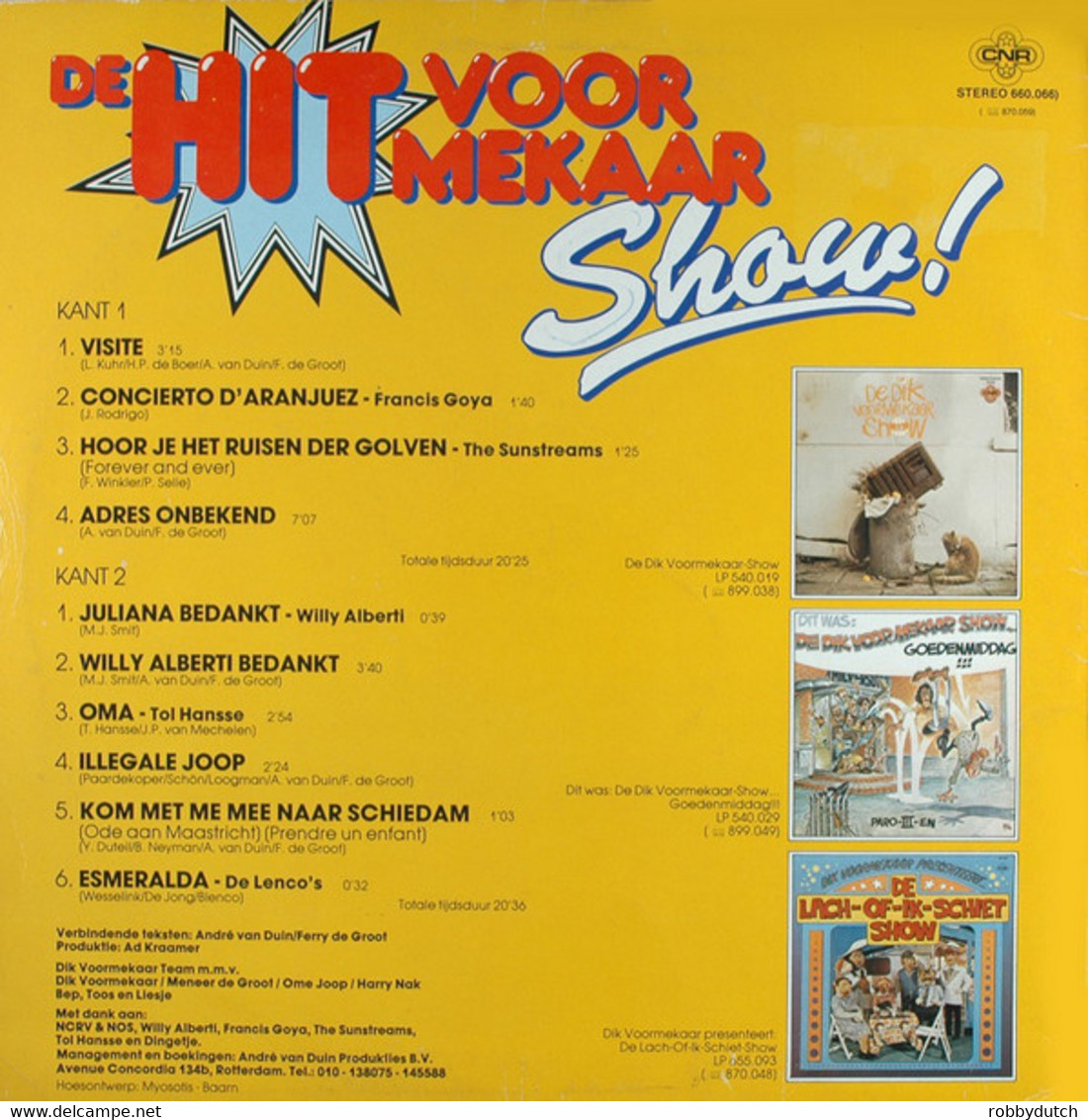 * LP *  ANDRÉ VAN DUIN - DE HIT VOORMEKAAR SHOW! (Holland 1980) - Humour, Cabaret