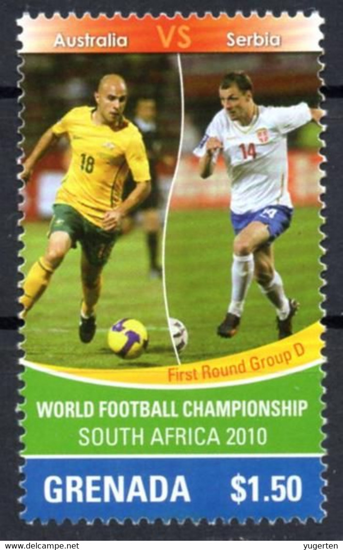 GRENADA - 1v - MNH - Australia Vs Serbia - FIFA Football World Cup - South Africa 2010 - Fußball Voetbal Futebol - 2010 – África Del Sur