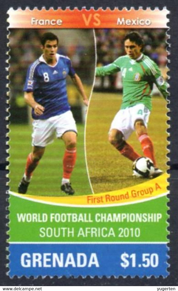 GRENADA - 1v - MNH - France Vs Mexico - FIFA Football World Cup - South Africa 2010 - Fußball Voetbal Futebol - 2010 – Zuid-Afrika