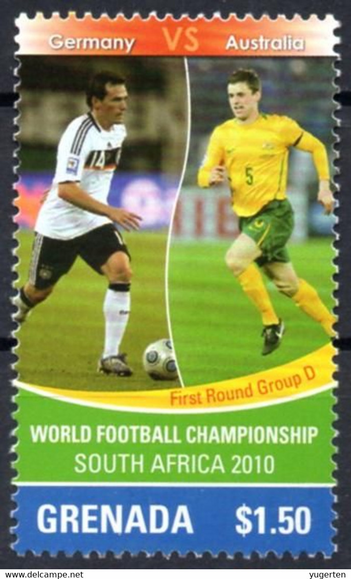 GRENADA - 1v - MNH - Germany Vs Australia - FIFA Football World Cup - South Africa 2010 - Fußball Voetbal Futebol - 2010 – Afrique Du Sud